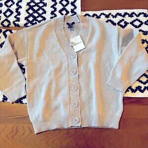 NEW Forever 21 Kids gray button cardigan knit sweater size 9/10 academia grandpa